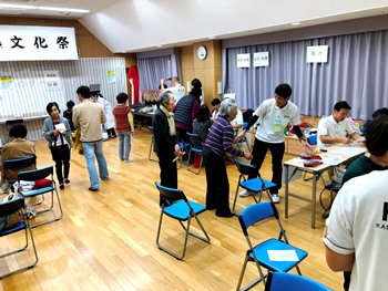  第３１回香椎下原校区文化祭　協力イベント健康フェス開催風景