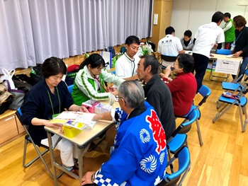  第３１回香椎下原校区文化祭　協力イベント健康フェス開催風景