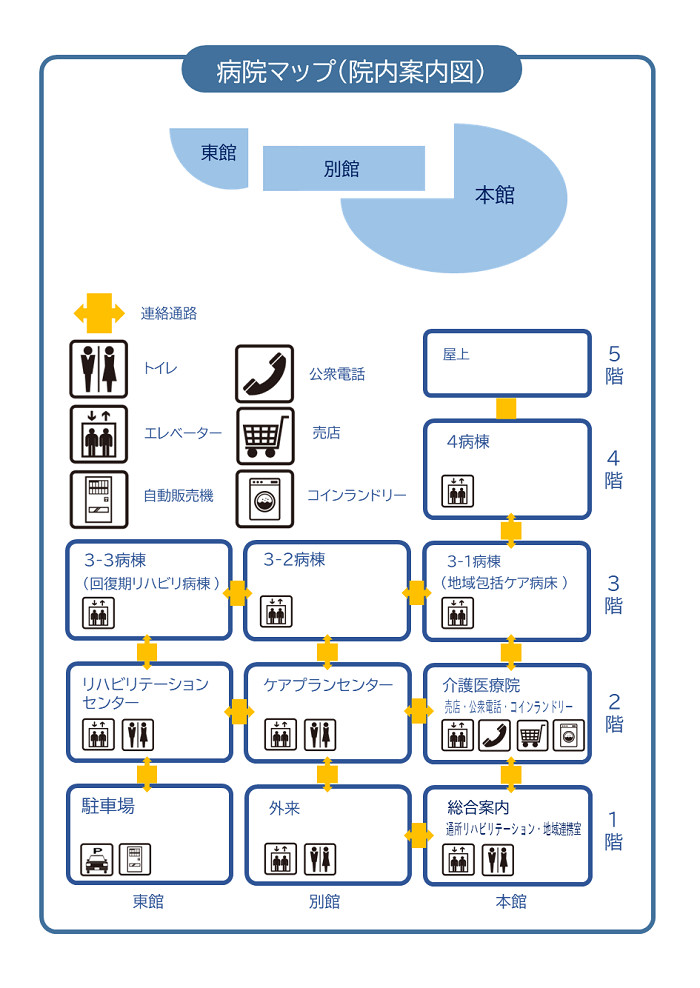 香椎原病院案内図