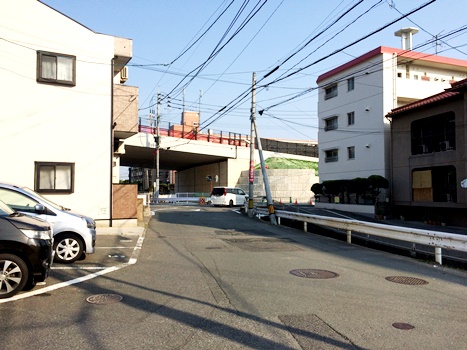 中道橋付近の道路の案内写真